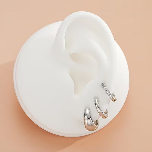 3 Piece Hoop Earring Set