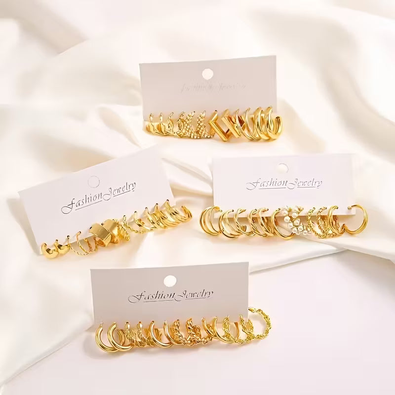 48 Piece Hoop Earring Set