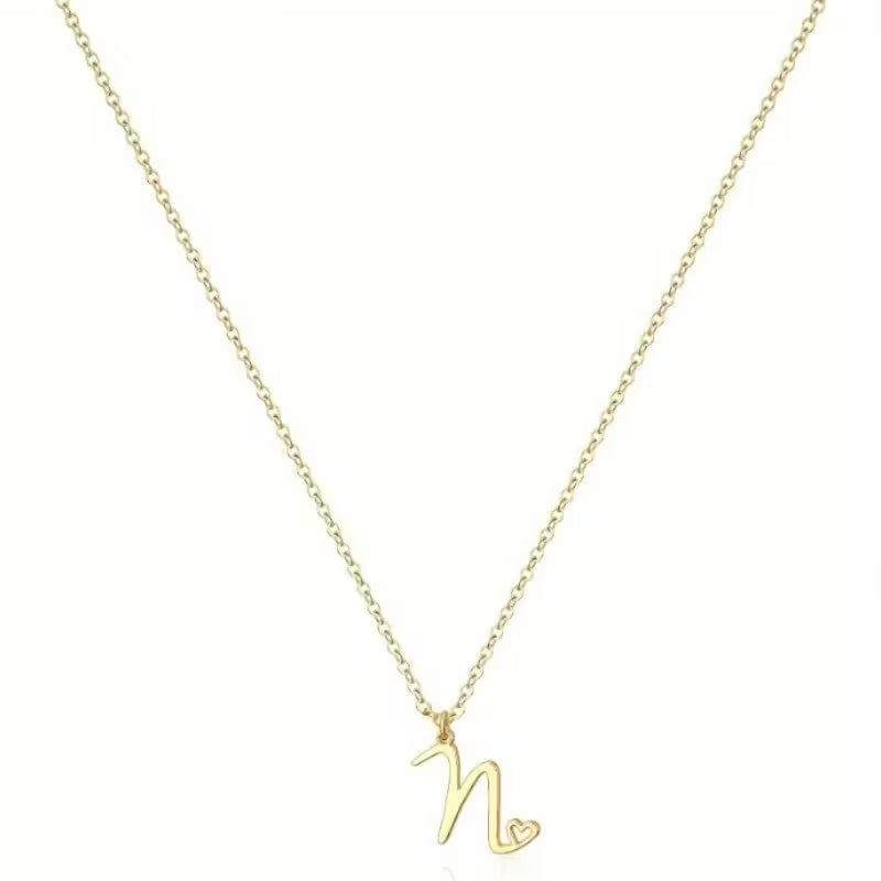 Women's Initial Pendant Necklace