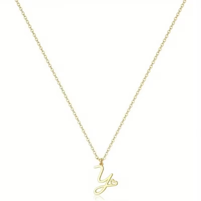 Women's Initial Pendant Necklace