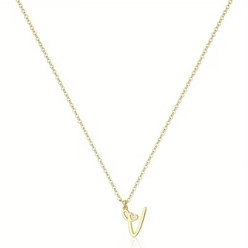 Women's Initial Pendant Necklace