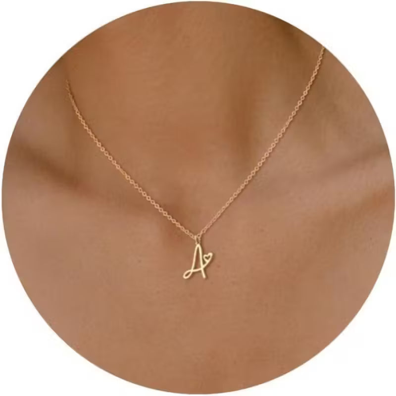 Women's Initial Pendant Necklace