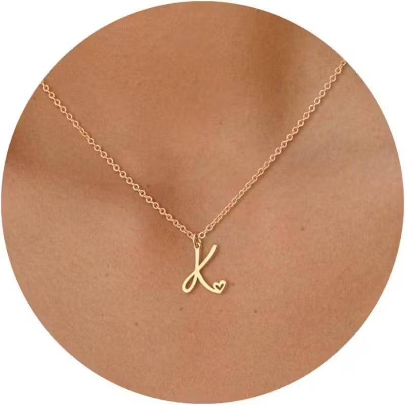 Women's Initial Pendant Necklace