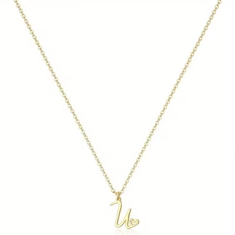 Women's Initial Pendant Necklace