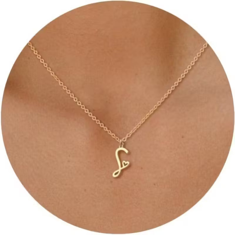 Women's Initial Pendant Necklace
